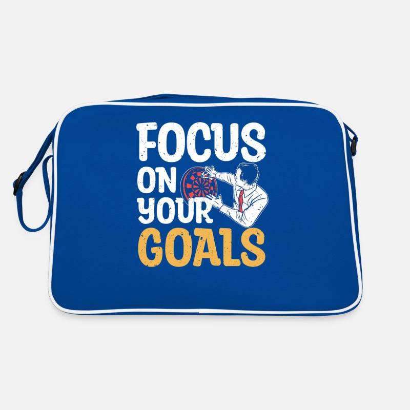 Concentrez-vous sur vos objectifs Joueur de fléchettes Dartboard Darts Sac Retro