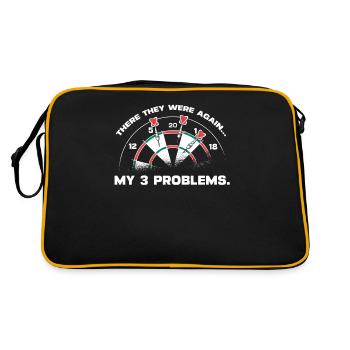Dart WM My 3 Problems Dartboard Darts - Retro Bag - black/gold - Back