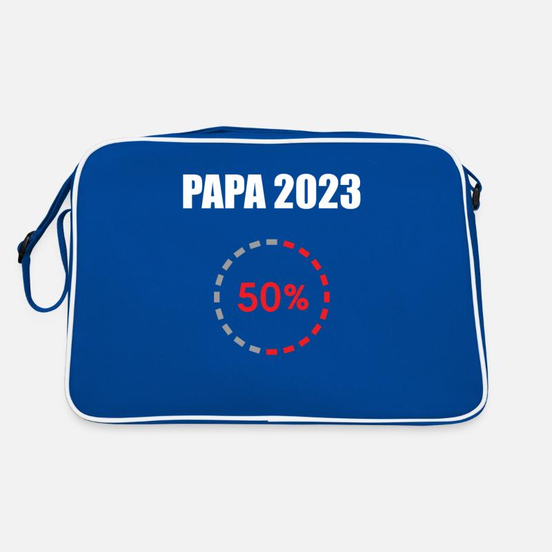 Papa 2023 Loading Vaterschaft Vater Werden Dad Retro Tasche