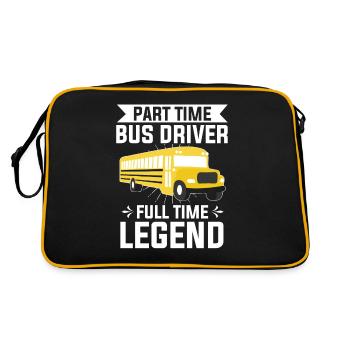 Part Time Bus Driver Full Time Legend Bus Driving - Retro Bag - black/gold - Back
