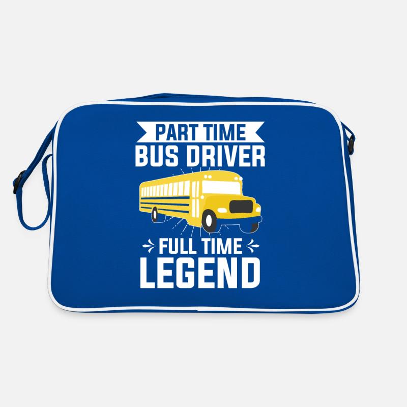 Part Time Bus Driver Full Time Legend Bus Driving Retro Bag