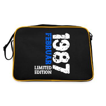 1987 février édition limitée anniversaire homme femme - Sac Retro - noir/or - Dos