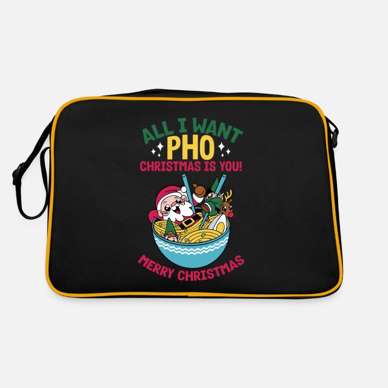 Pho Noël Joyeux Noël Soupes de Noël Sac Retro