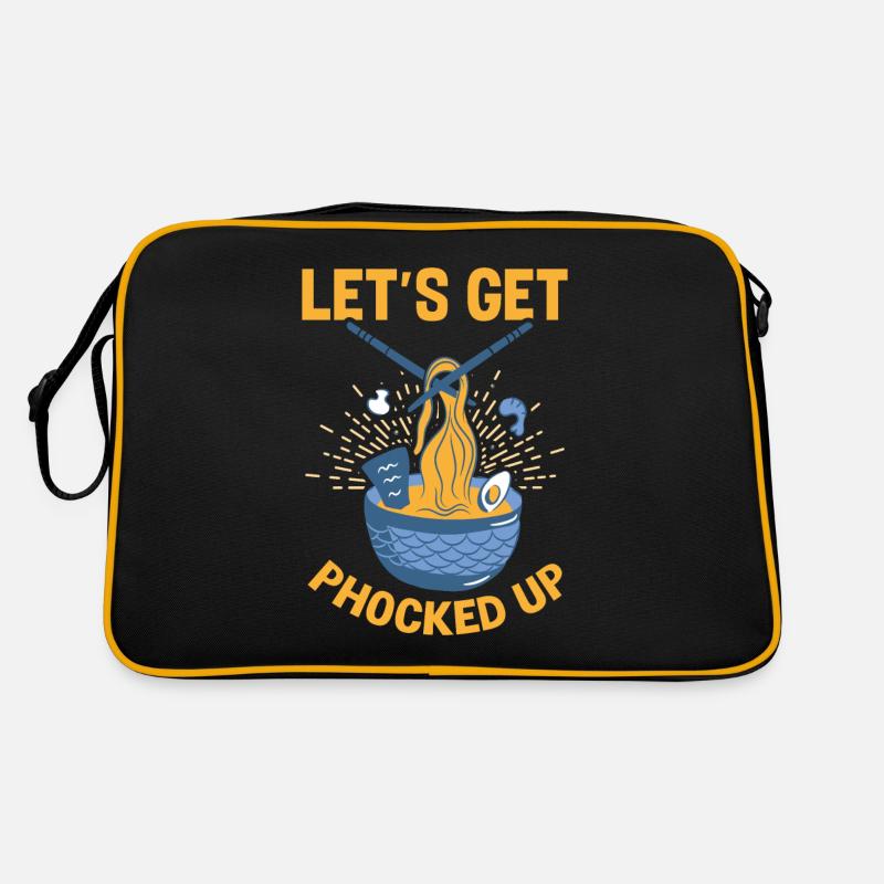 Let's Get Phocked Up Ramen Vietnam Noodle Soup Retro Bag
