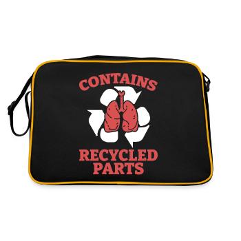 Lung Lung disease Spare parts Lung donation - Retro Bag - black/gold - Back