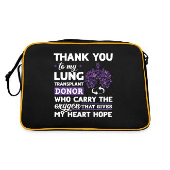 Lung Trasplantation Lung Donor Organ Gift - Retro Bag - black/gold - Back