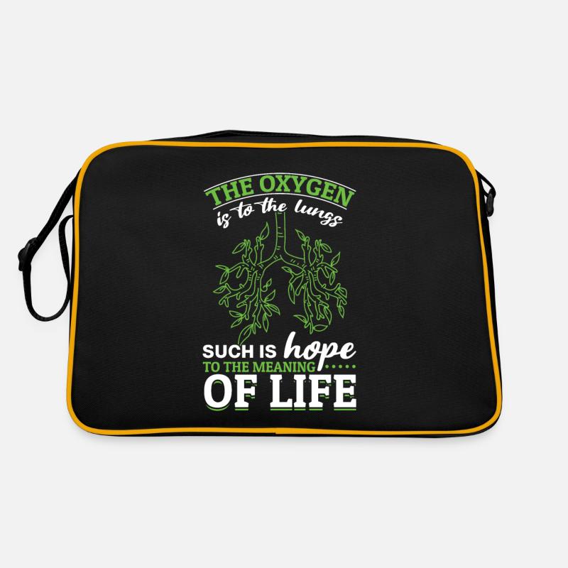Spenderlunge Äste Oxygen Lungen Hoffnung Leben Retro Tasche