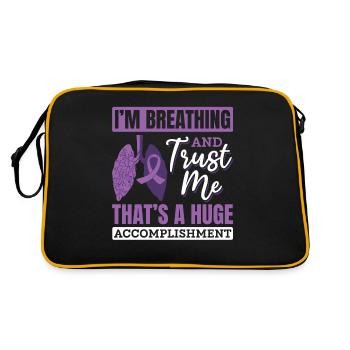 Lung Transplant Donor Lung Breathing Gift - Retro Bag - black/gold - Back