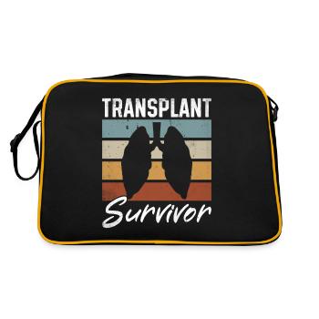 Lung Collapses Donor Lung Survivor Vintage - Retro Bag - black/gold - Back