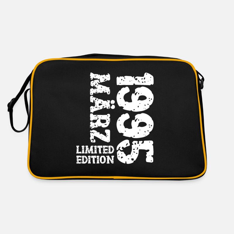 1995 März Limited Edition Geburtstag Geschenk - Retro Tasche - Schwarz/Gold