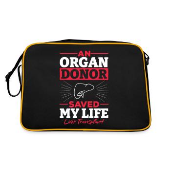 Organ Donor Saves Lives Liver Transplant - Retro Bag - black/gold - Back