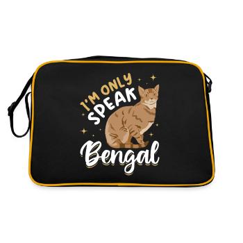 Bengal Cat Breeding Cat Breed Speak Only Bengal - Retro Bag - black/gold - Back