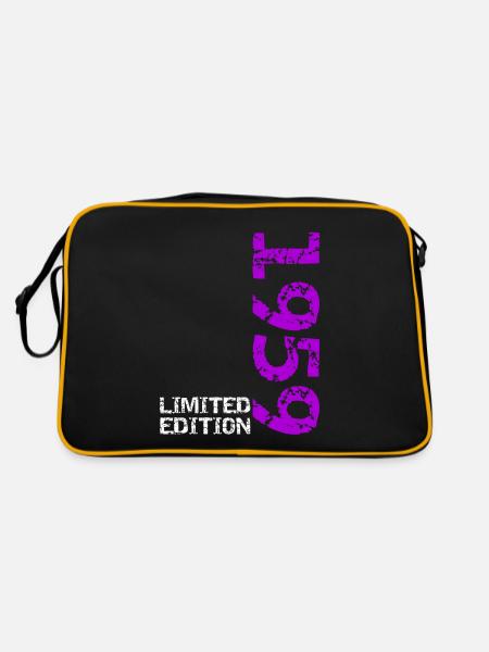 1959 édition limitée anniversaire cadeau femme mari - Sac Retro - noir/or - Dos