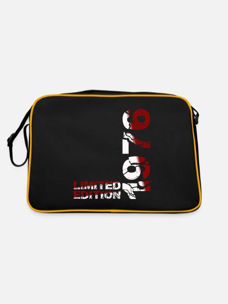1976 Limited Edition Birthday Gift Wife Husband - Retro Bag - black/gold - Back