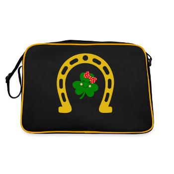 Accessoires de la Saint-Patrick Irlande Shamrock Décoration - Sac Retro - noir/or - Dos