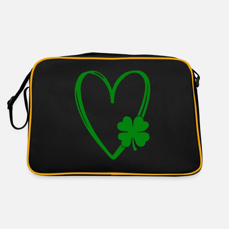 St Patricks Day Accessoires Ireland Shamrock Deko Retro Tasche