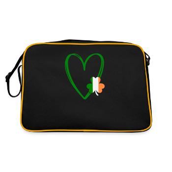 Accessoires de la Saint-Patrick Irlande Shamrock Décoration - Sac Retro - noir/or - Dos