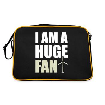 Je suis un grand fan Énergie éolienne Protection du climat Énergie éolienne - Sac Retro - noir/or - Dos