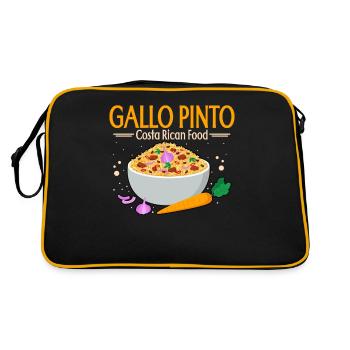 Gallo Pinto Costa Rican Food Rice Dishes - Retro Bag - black/gold - Back