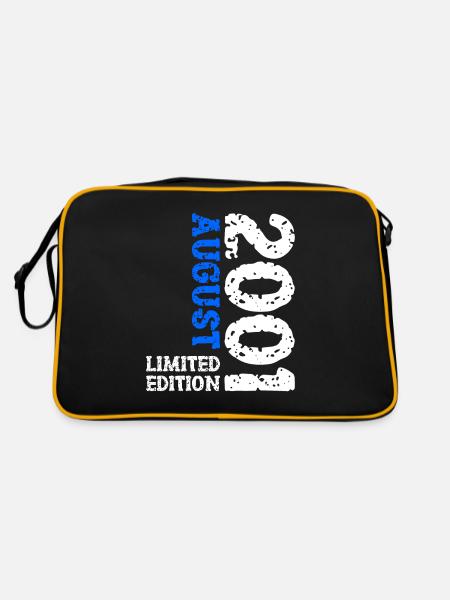 2001 August Limited Edition 22. Geburtstag Outfit - Retro Tasche - Schwarz/Gold - Hinten