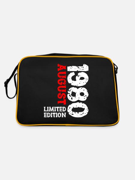 1980 August Limited Edition 43rd Birthday Outfit - Retro Bag - black/gold - Back
