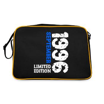 1996 September Limited Edition 27. Geburtstag Deko - Retro Tasche - Schwarz/Gold - Hinten