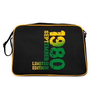1980 September Limited Edition 43rd Birthday Decoration - Retro Bag - black/gold - Back
