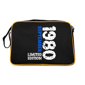 1980 September Limited Edition 43rd Birthday Decoration - Retro Bag - black/gold - Back