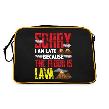 Ground Is Lava Volcano Lover Volcano Games - Retro Bag - black/gold - Back