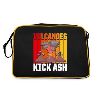 Retro Volcanoes Kick Ash Geologist Vintage Volcano - Retro Bag - black/gold - Back