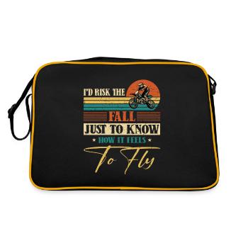 Risk Fall How Feels To Fly Motocross Supercross - Retro Bag - black/gold - Back