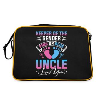 Baby Shower Genre Oncle Gardien Du Genre - Sac Retro - noir/or - Dos