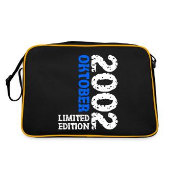 2002 Oktober Limited Edition 21. Geburtstag Deko - Retro Tasche - Schwarz/Gold - Hinten