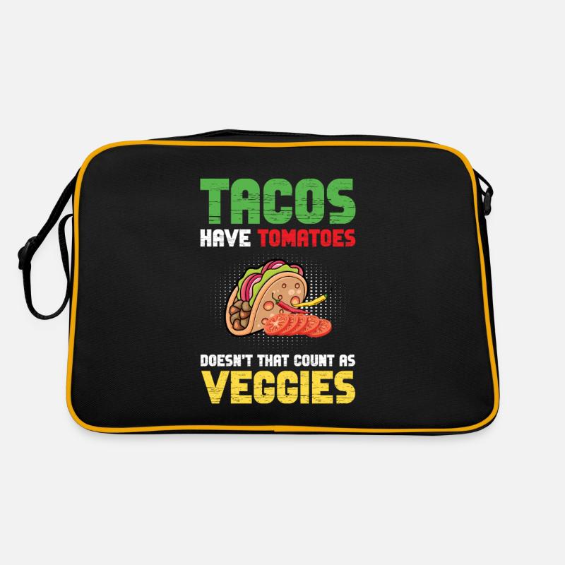 Tacos Tomatoes Counts Vegetarian Nachos Burritos Retro Bag