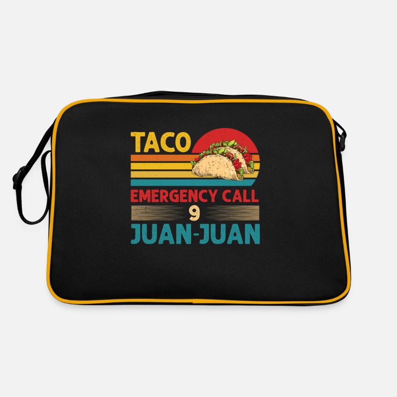 Taco Notfall 9 Juan Retro Taco Squad Mexiko Retro Tasche