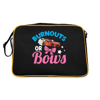Burnouts ou arcs Baby Shower Sexe Révéler Cadeau - Sac Retro - noir/or - Dos