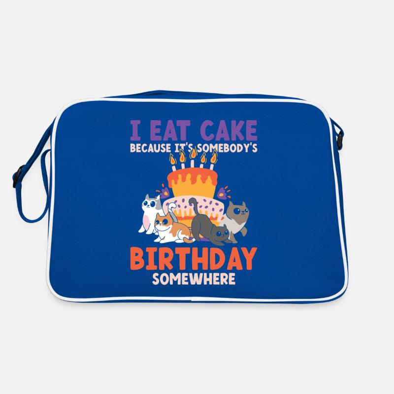 Manger du gâteau l’anniversaire de quelqu’un quelque part Sac Retro