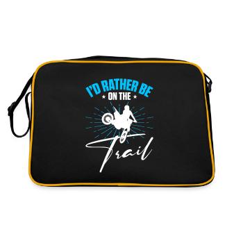 Supercross Motocross Rider I'd Rather Be On Trail - Retro Bag - black/gold - Back