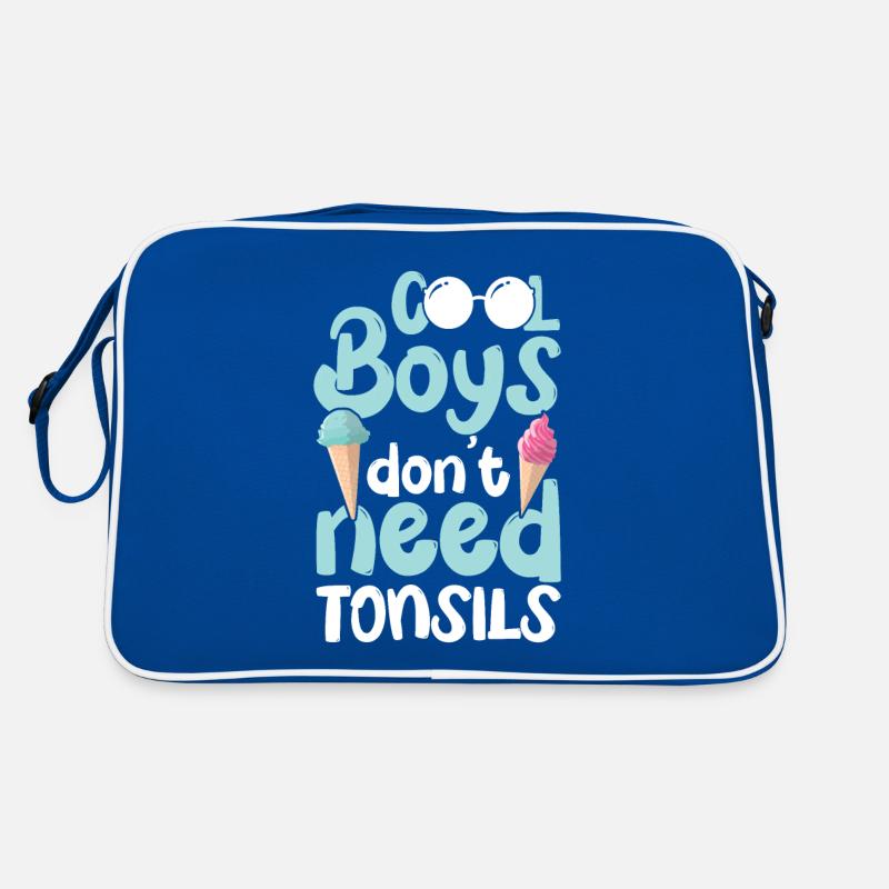 Mandelentzündung Junge Boys Don't Need Tonsils Retro Tasche