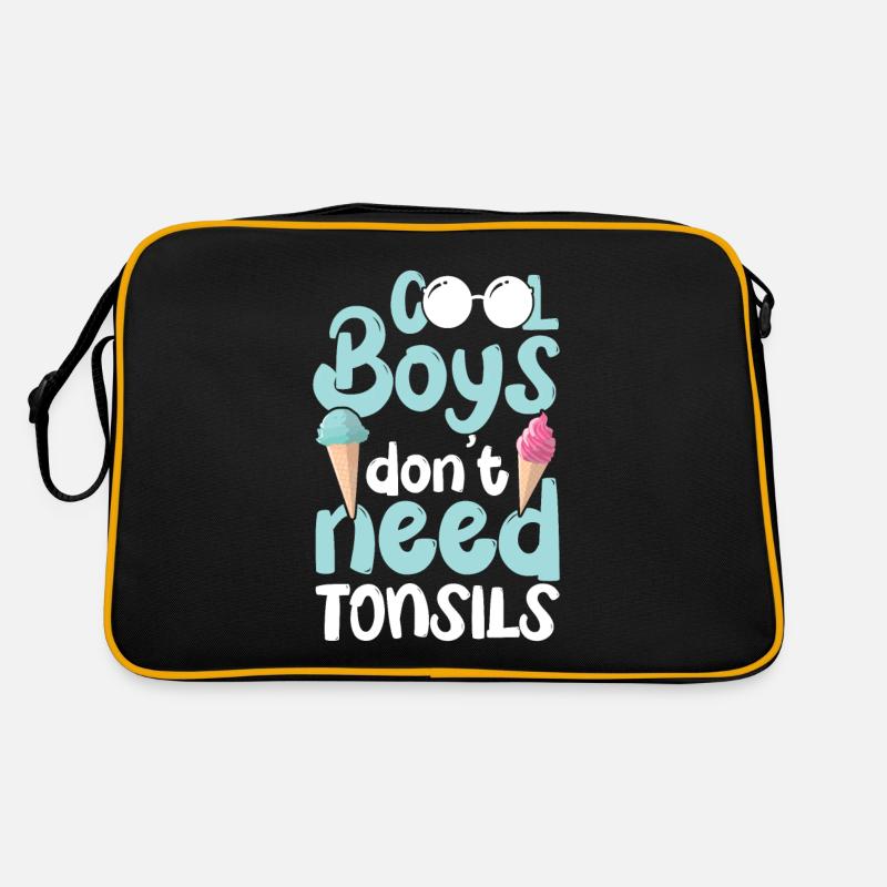 Mandelentzündung Junge Boys Don't Need Tonsils Retro Tasche