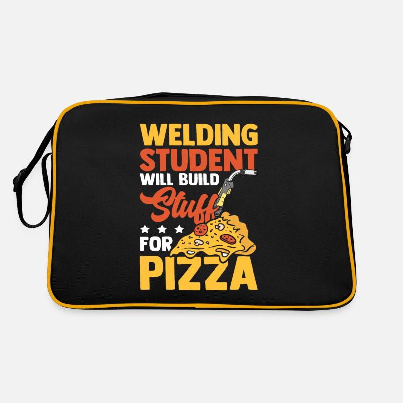 Welding Student Build For Pizza Geschenk Retro Tasche