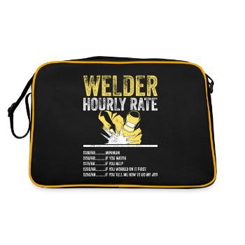 Taux horaire du soudeur - Sac Retro - noir/or - Dos