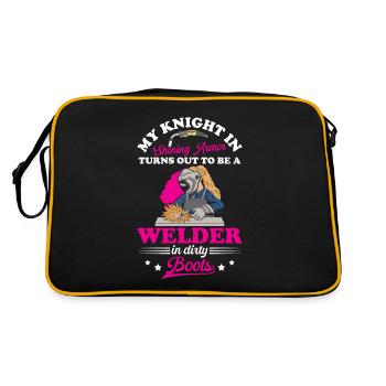 Soudeur En Bottes Sales Femmes De Soudure - Sac Retro - noir/or - Dos