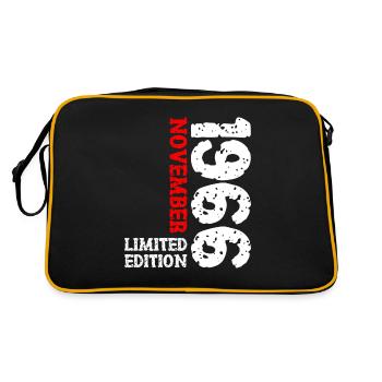 1966 November Limited Edition 57th Birthday Decoration - Retro Bag - black/gold - Back