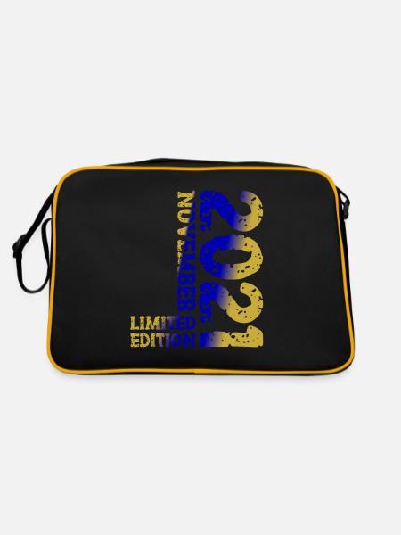 2021 Novembre Édition Limitée 2ème Anniversaire Décoration - Sac Retro - noir/or - Dos