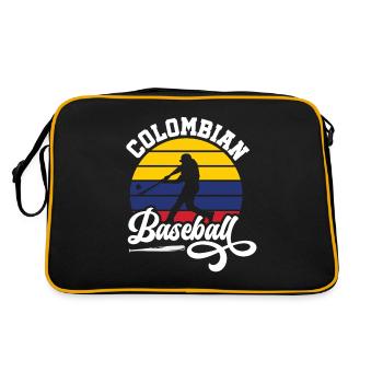 Colombian Baseball Retro Baseballspieler - Retro Tasche - Schwarz/Gold - Hinten