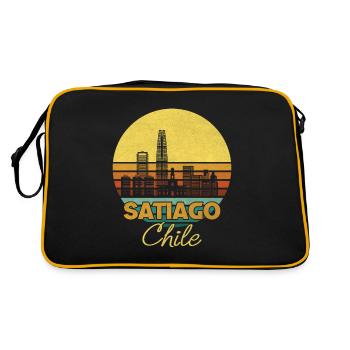 Santiago du Chili Retro City Breaks Chiliens Vintage - Sac Retro - noir/or - Dos