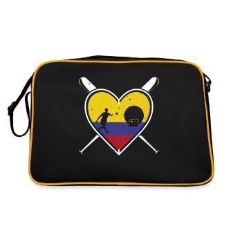 Colombie coeur Tage National Sports cadeau - Sac Retro - noir/or - Dos