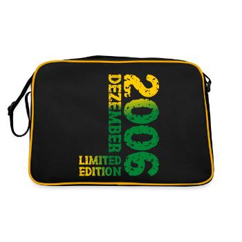 2006 December Limited Edition 17th Birthday Decoration - Retro Bag - black/gold - Back