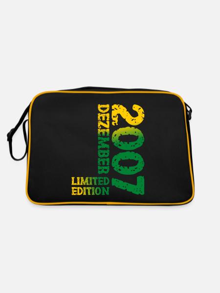 2007 December Limited Edition 16th Birthday Decoration - Retro Bag - black/gold - Back